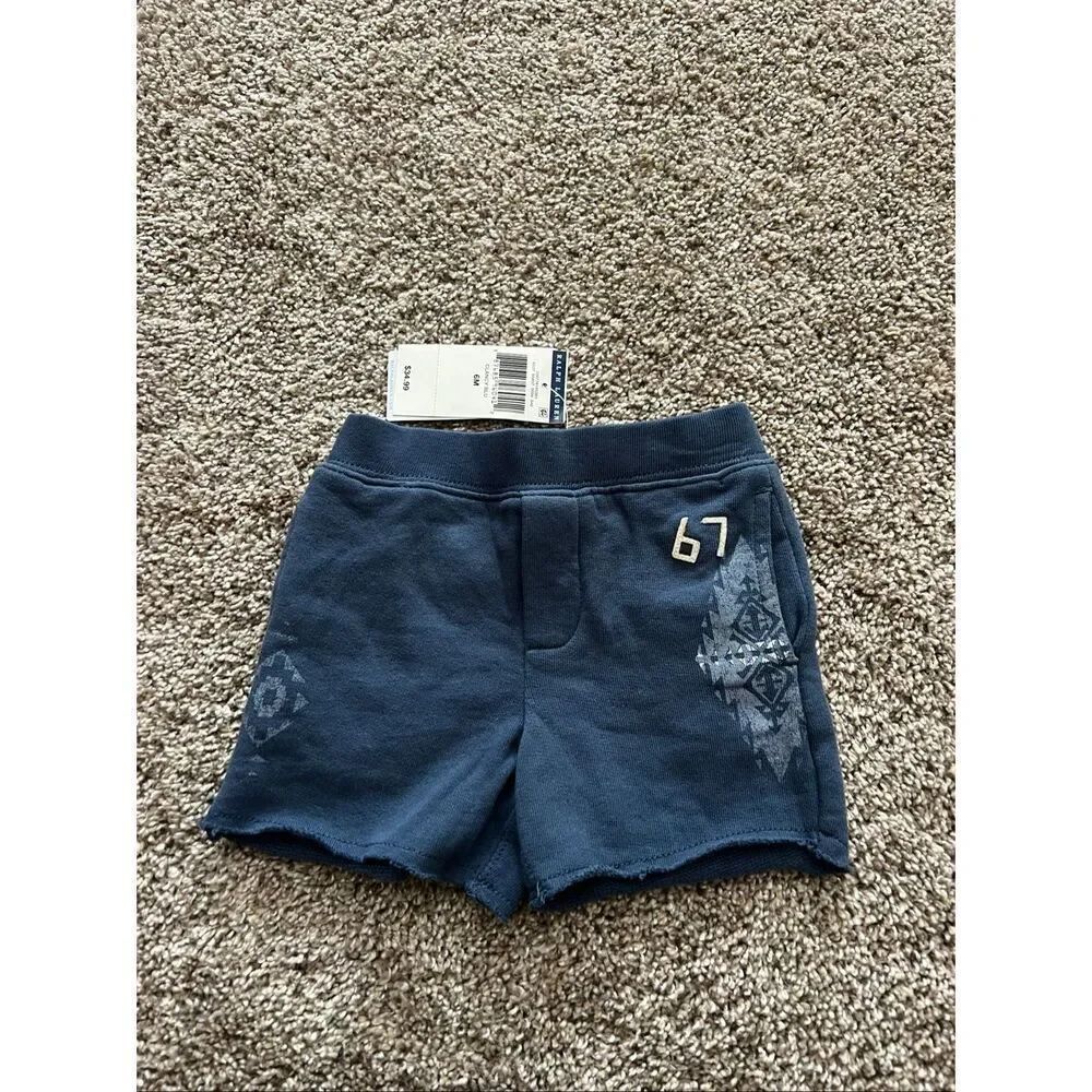 Ralph Lauren Blue Infant Boy Shorts Size 6 Month NEW